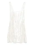 STAUD Le Sable sequin-embellished mini dress - White