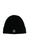 Stone Island ribbed wool beanie - Black