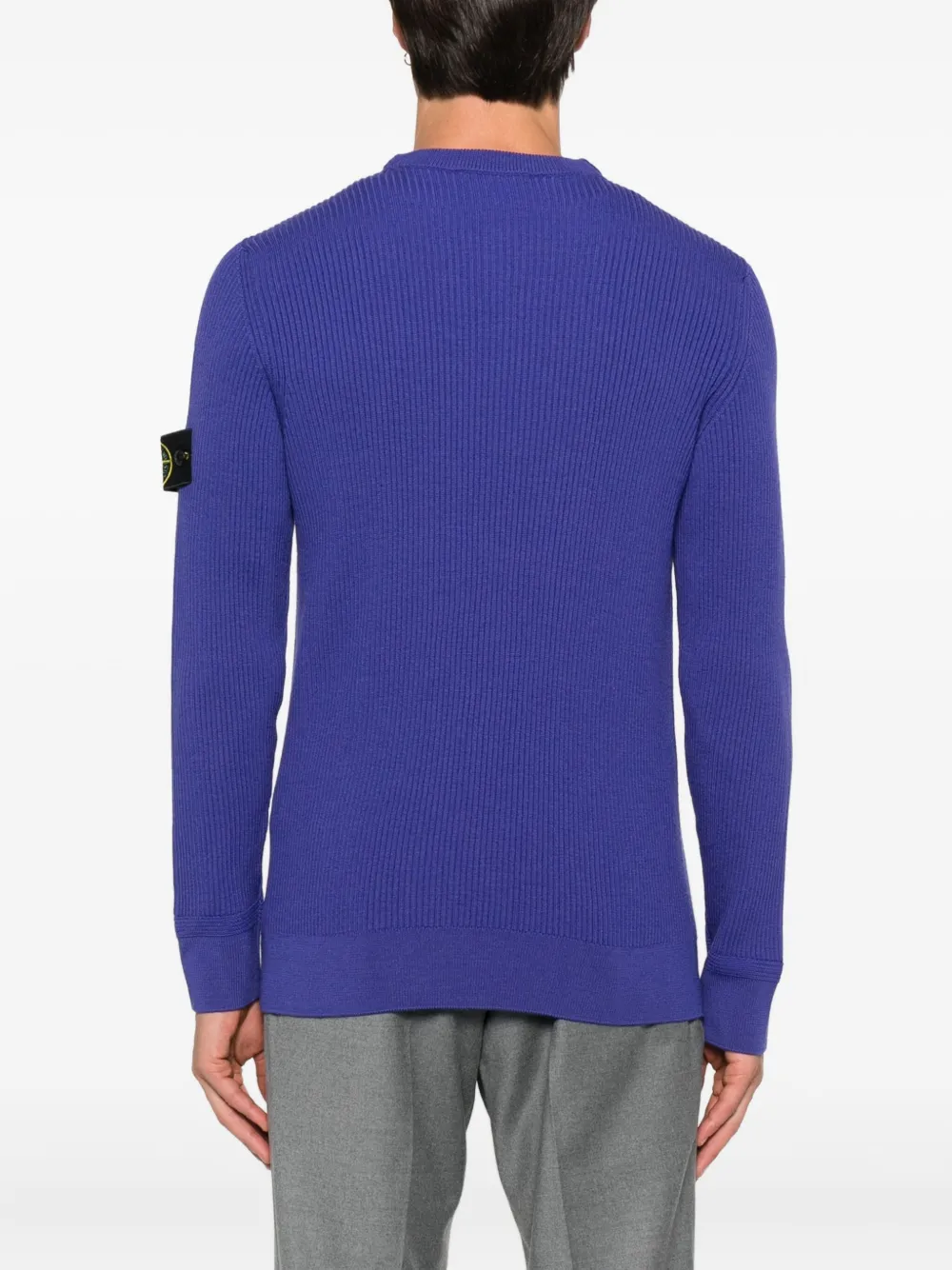 Stone Island ribbed crew-neck sweater Paars