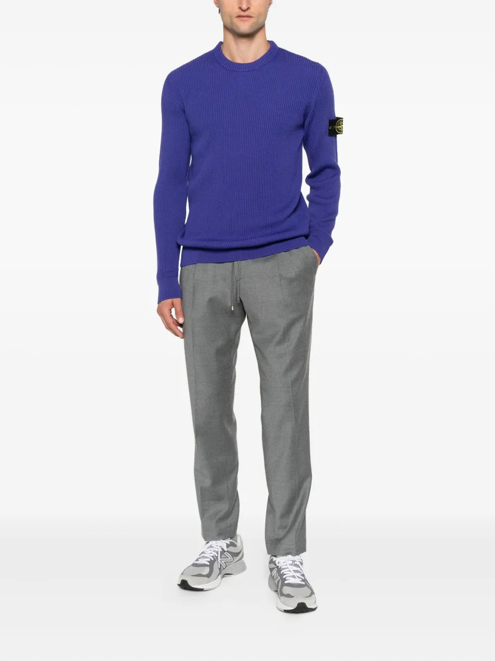 Stone Island ribbed crew-neck sweater - Paars