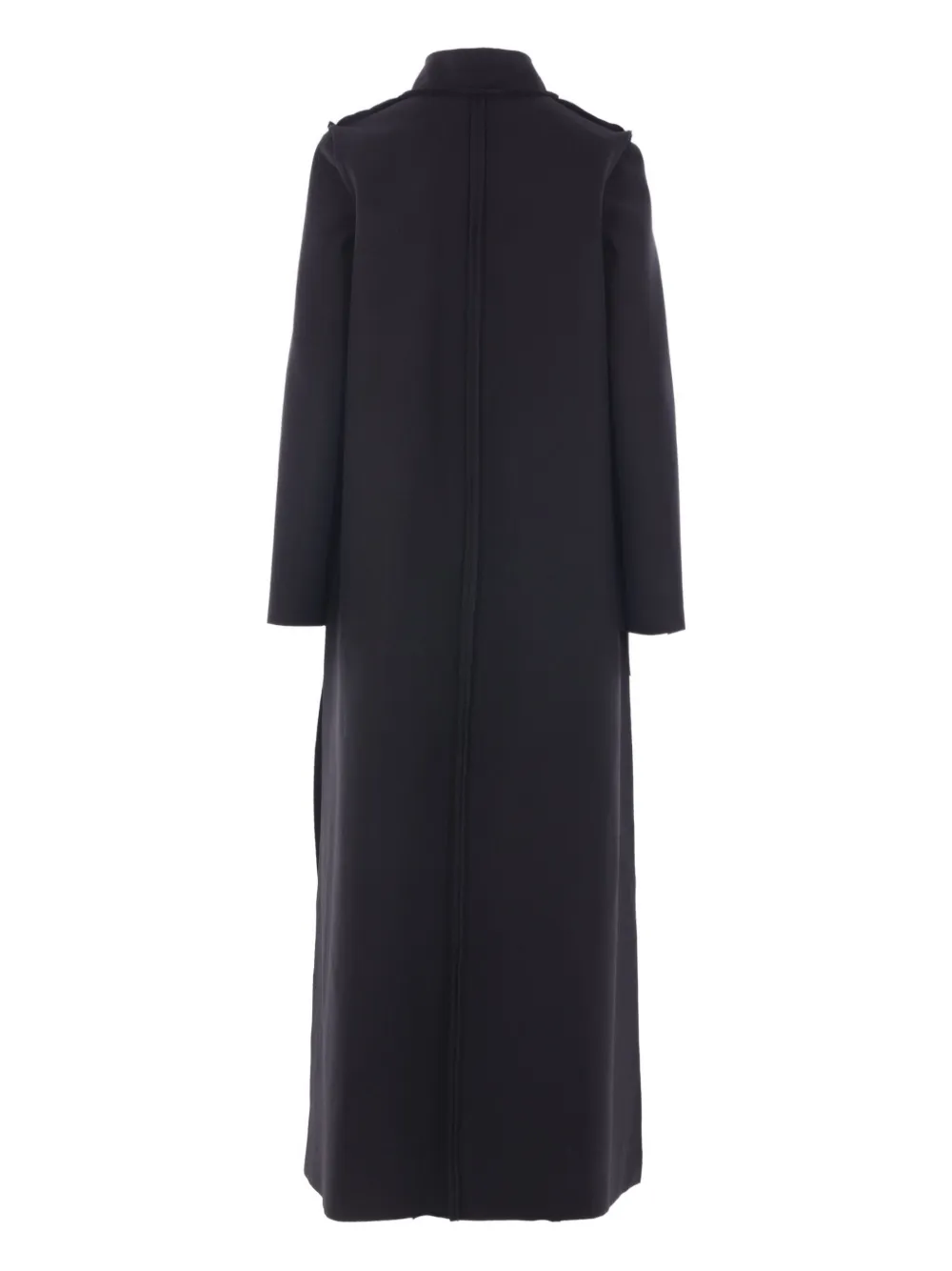 Maria Calderara Pin-embellished Long-sleeve Coat In Black