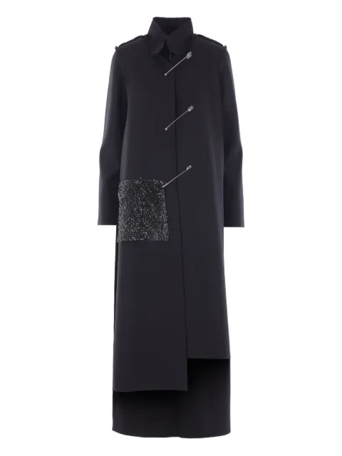 Maria Calderara pin-embellished long-sleeve coat