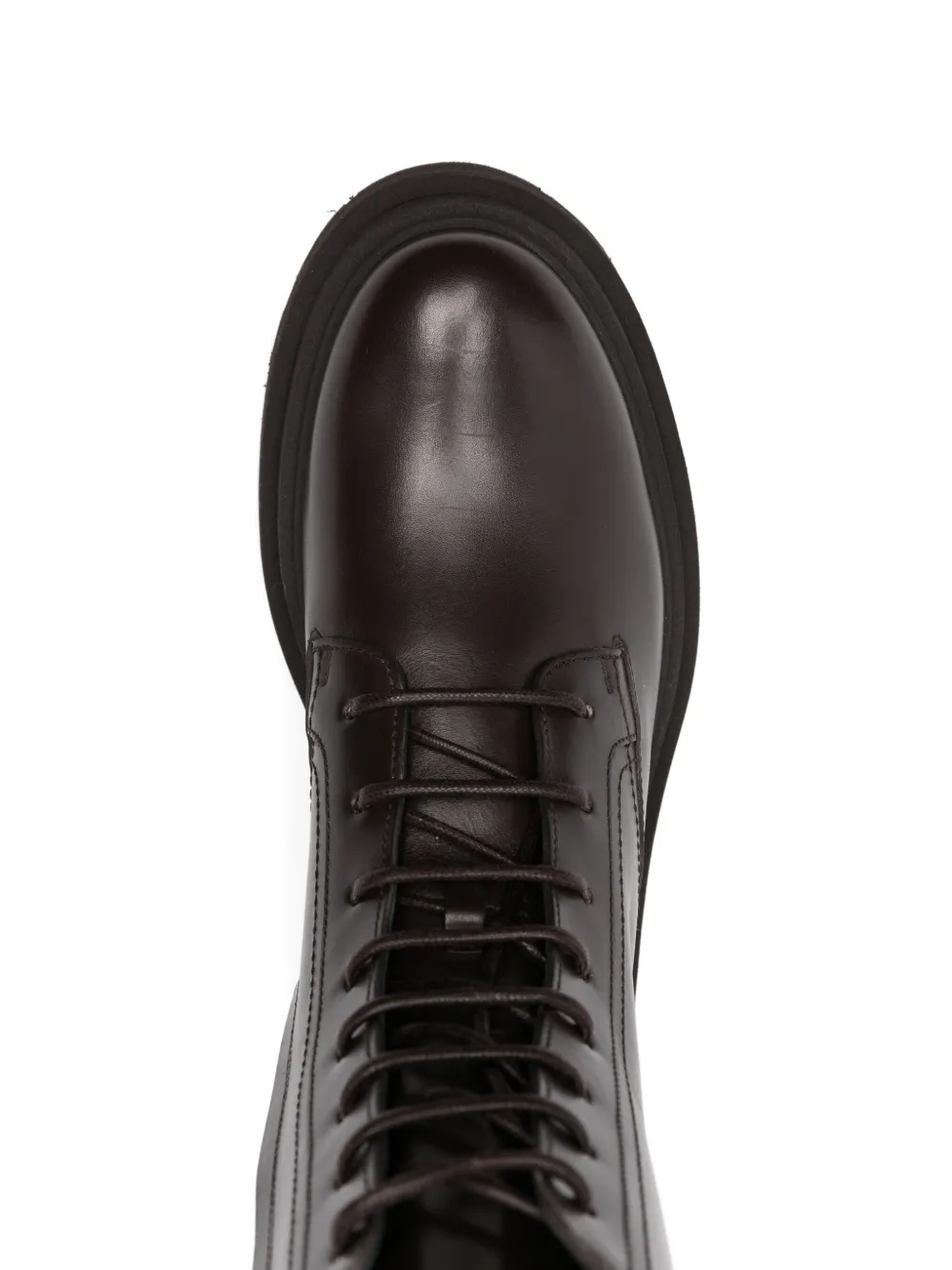 Brunello Cucinelli lace-up platform combat boots Bruin