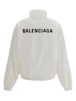 Balenciaga logo-detail zip-up Jacket | White | FARFETCH ZA