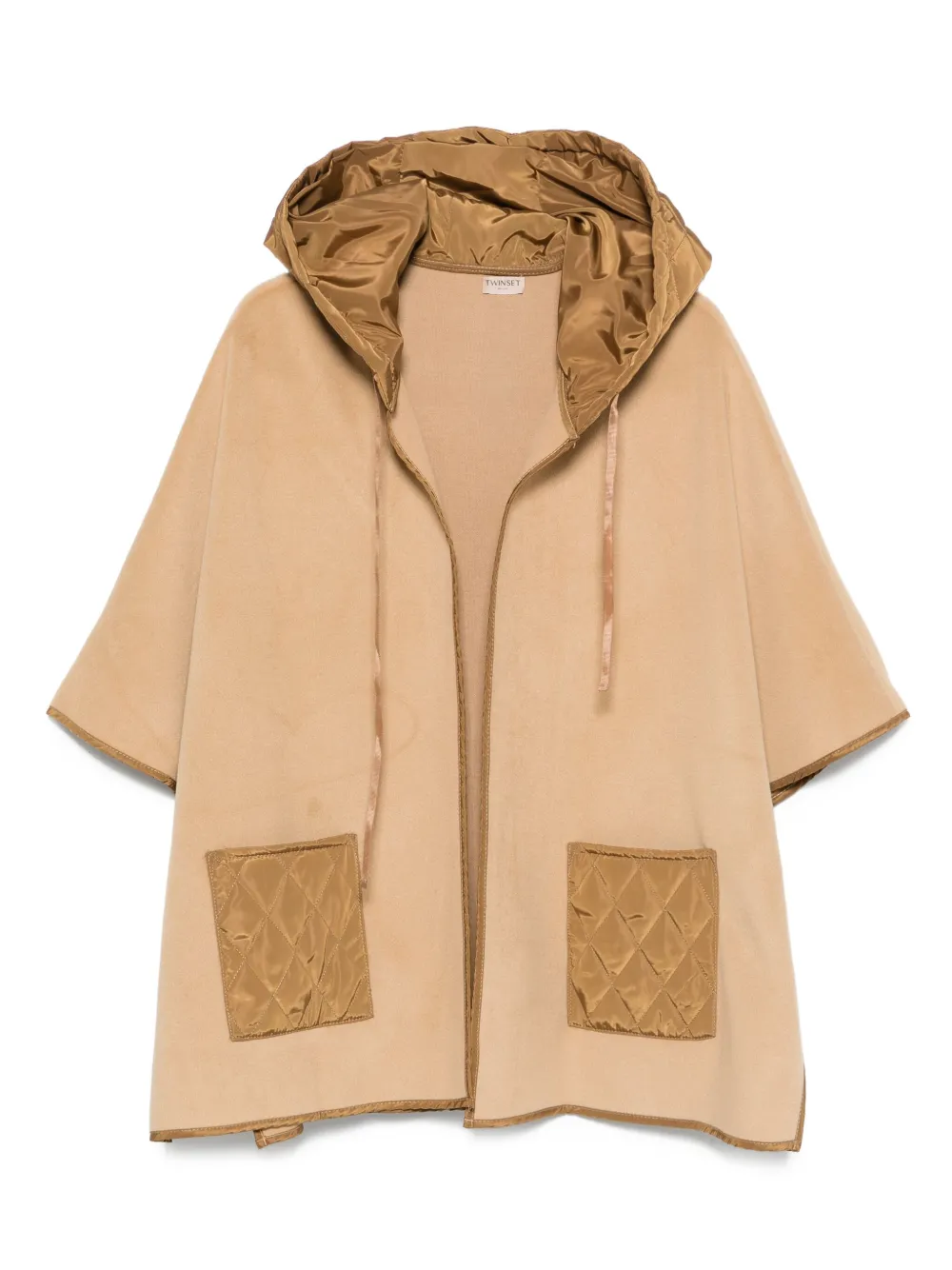 hooded quilted-pocket jacket
