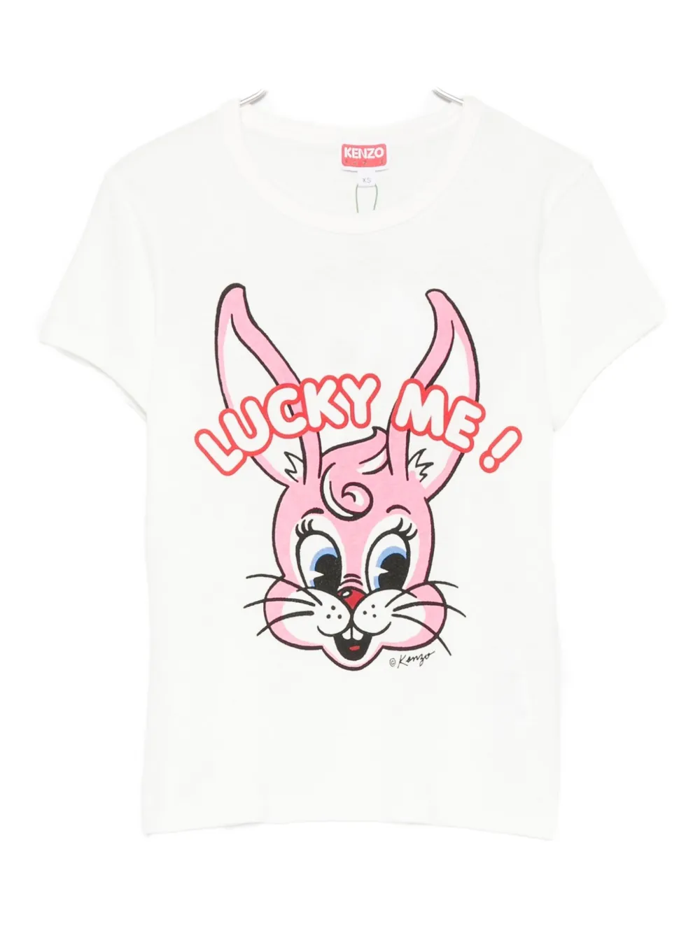 Kenzo rabbit-print T-shirt Wit