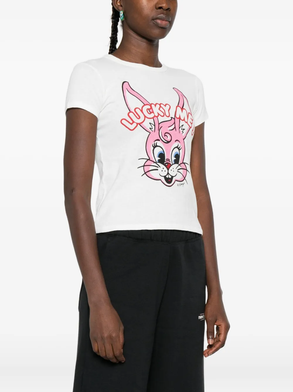 Kenzo rabbit-print T-shirt Wit