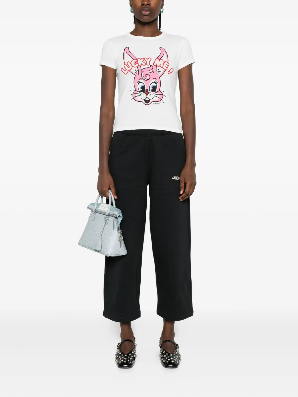 Kenzo rabbit-print T-shirt Wit