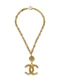 CHANEL Pre-Owned 1990-2000s CC pendant necklace - Gold