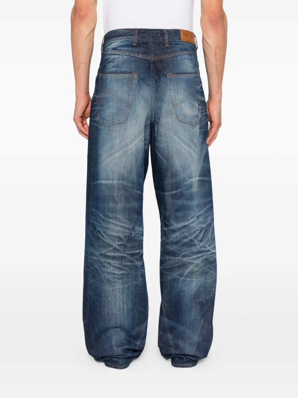 Kenzo faded-effect jeans Blauw