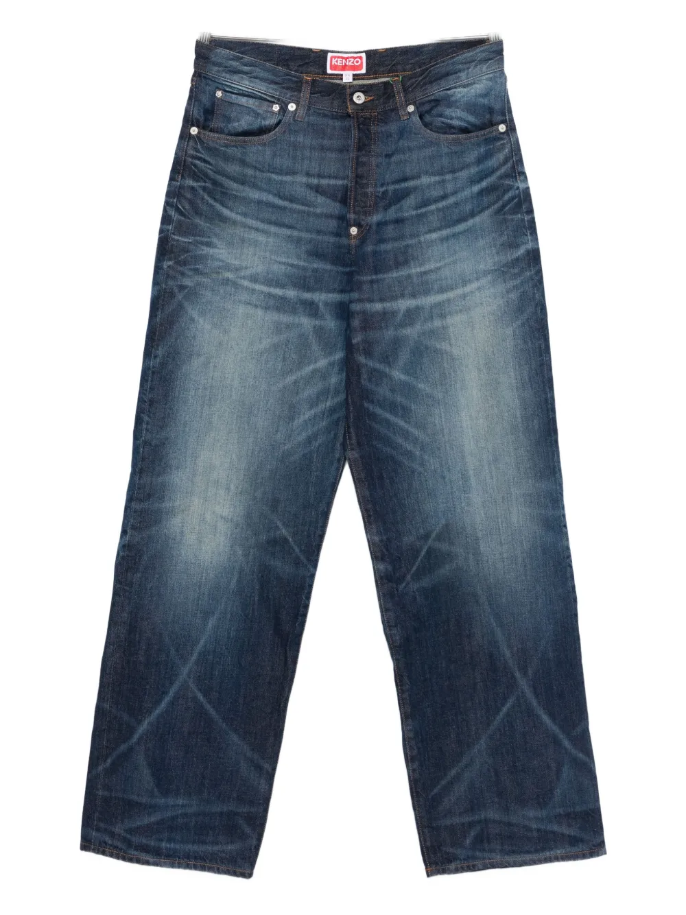 Kenzo faded-effect jeans Blauw