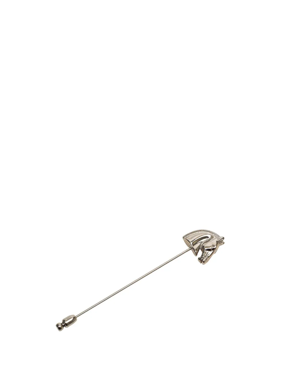 20th Century Palladium Plated Bijouterie Fantaisie Cheval Pin Brooch costume brooch