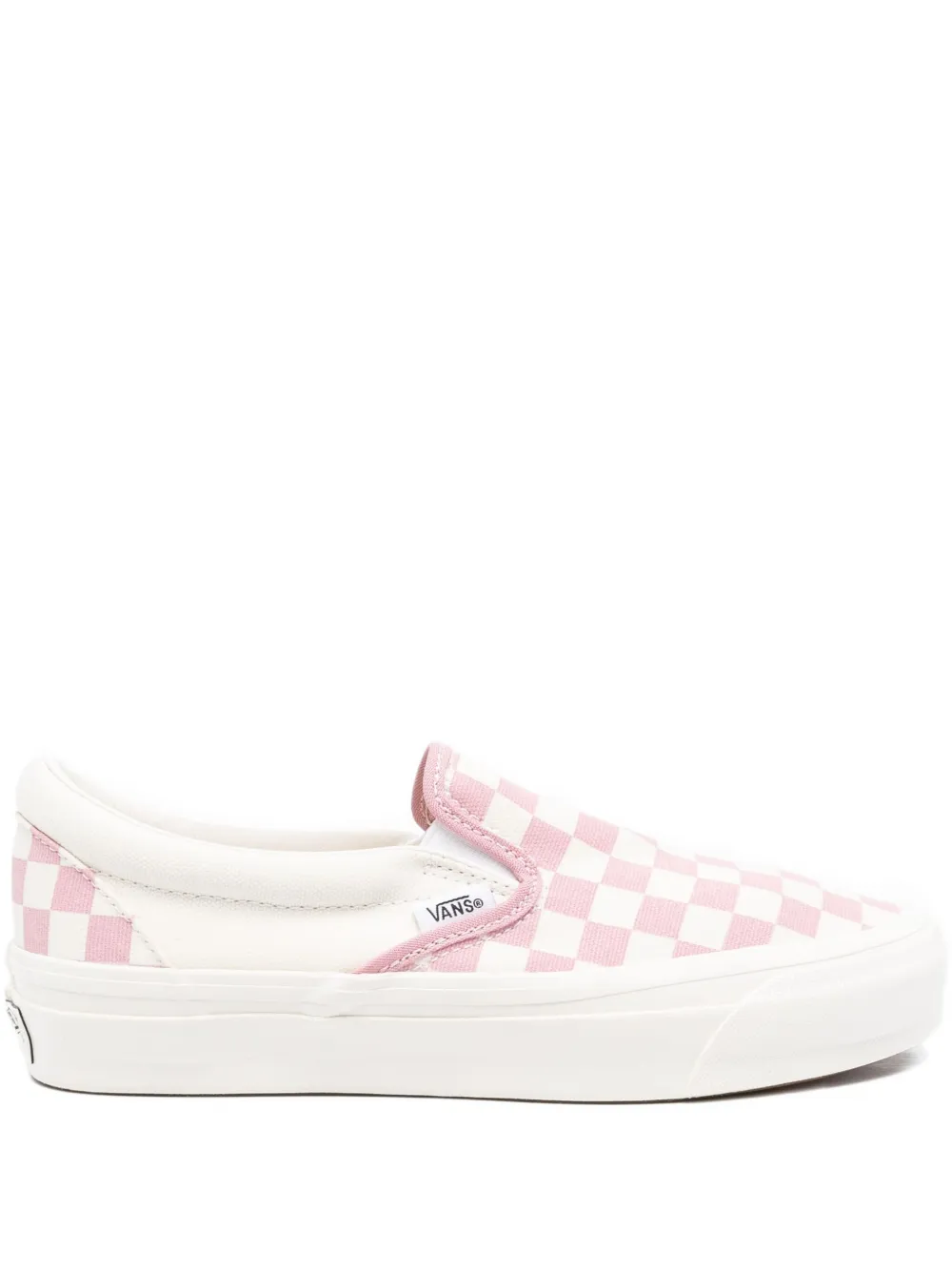 Vans Classic Slip-on Checkerboard Sneakers In Pink
