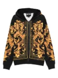 Versace Jeans Couture baroque-print zip-up hoodie - Black