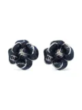 CHANEL Pre-Owned 2009 Camellia Clip-On earrings - Black