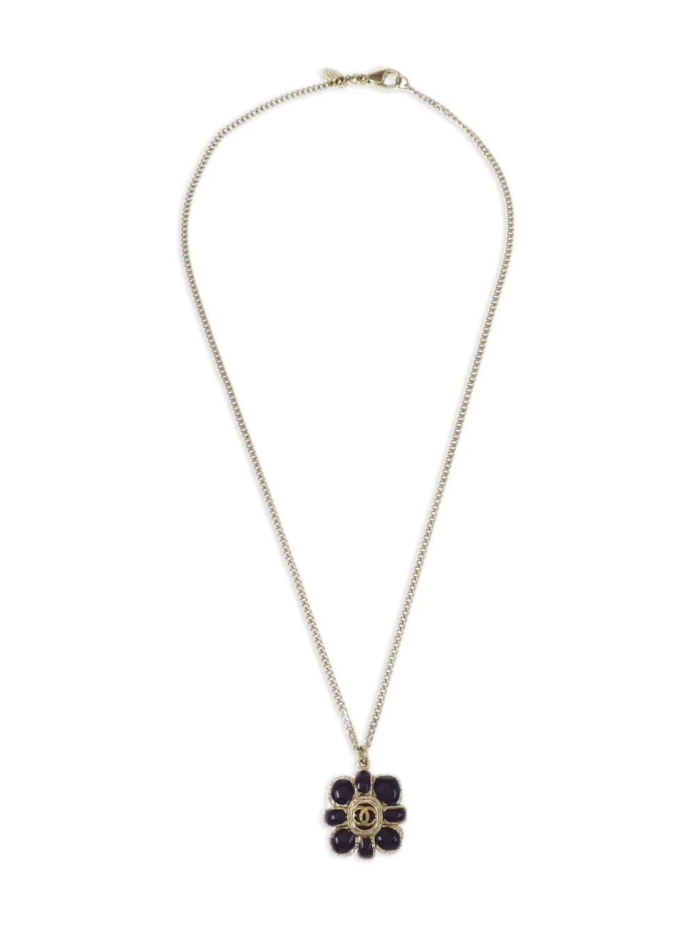 CHANEL Pre-Owned 2008 flower chain necklace | Gold | Image 1