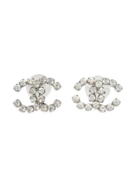 CHANEL Pre-Owned 2000 CC crystal earrings