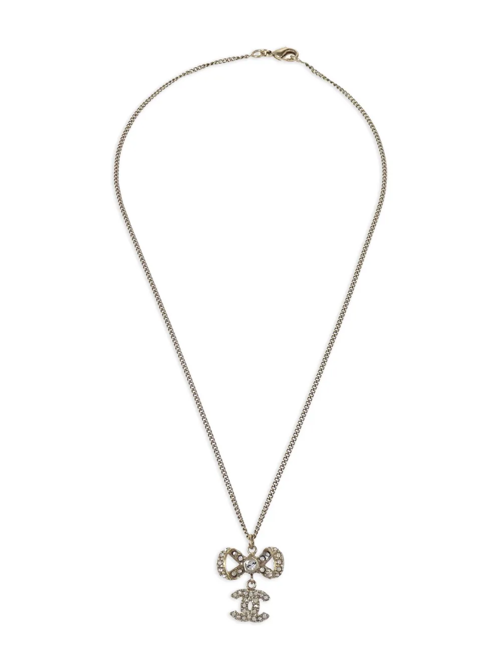 CHANEL Pre-Owned 2012 リボン ネックレス - ゴールドトーン CHANEL Pre-Owned 2012 リボン ネックレス - ゴールドトーン
