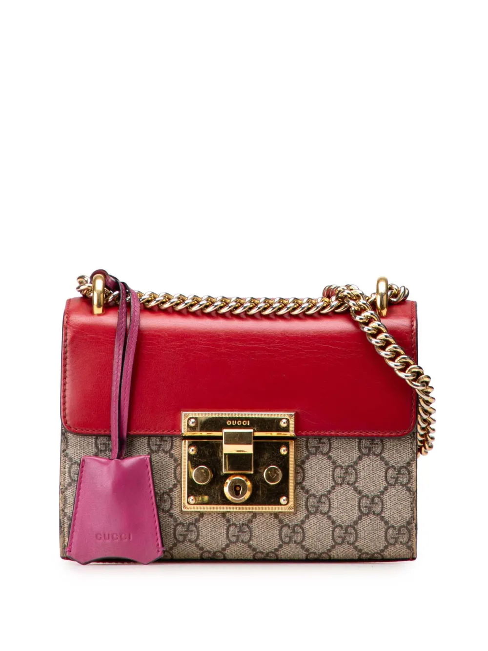 Gucci Pre-Owned 2000-2015 Small GG Supreme Padlock crossbody bag - Gucci Pre-Owned 2000-2015 Small GG Supreme Padlock crossbody bag -