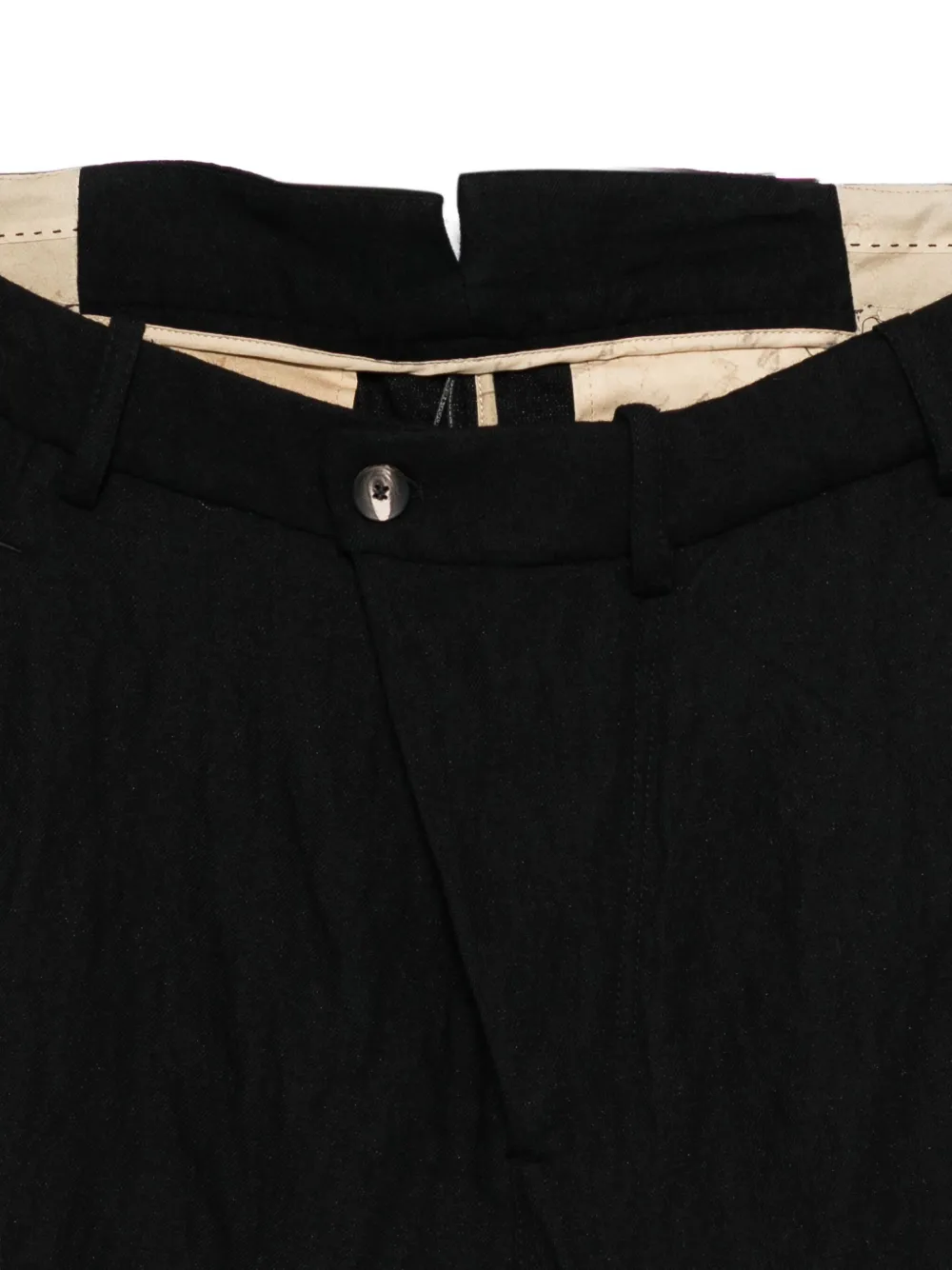Masnada Broek met verlaagd kruis Zwart