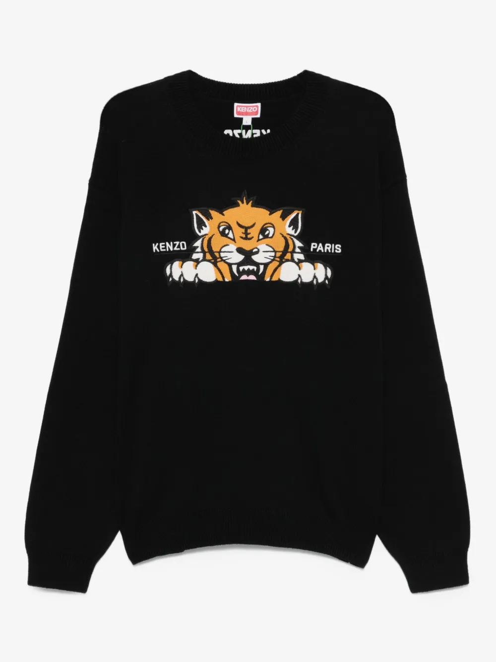 Kenzo pull à tigre brodé | noir | Image 1