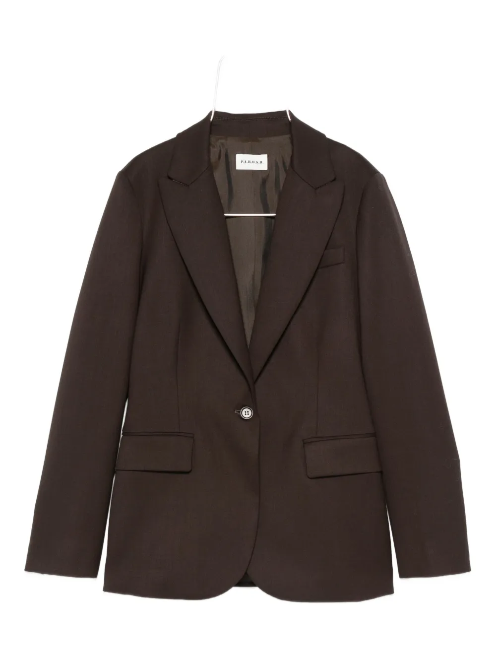 P.a.r.o.s.h Single-breasted Wool Blazer In Brown