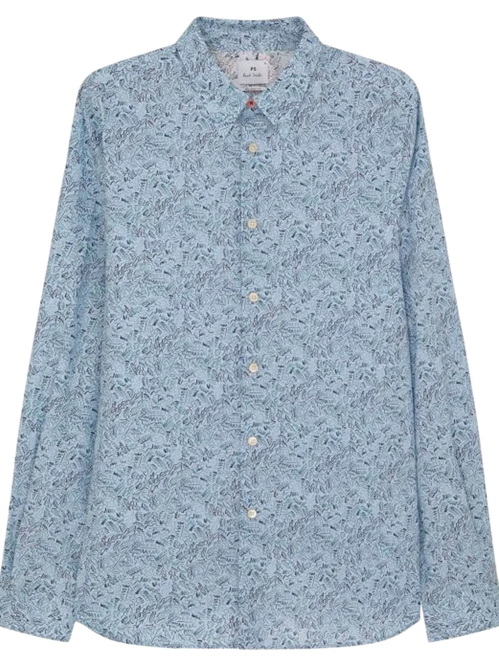 PS Paul Smith floral-print shirt - Blauw