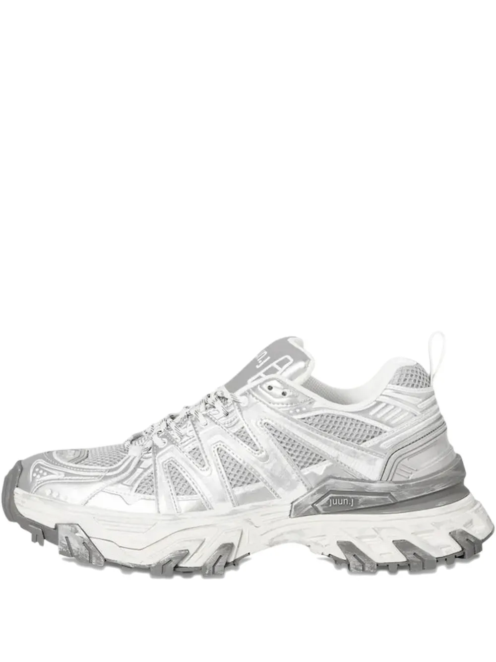 Juun.J panelled lace-up sneakers | Grey | Image 1