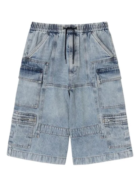 Juun.J drawstring denim cargo shorts