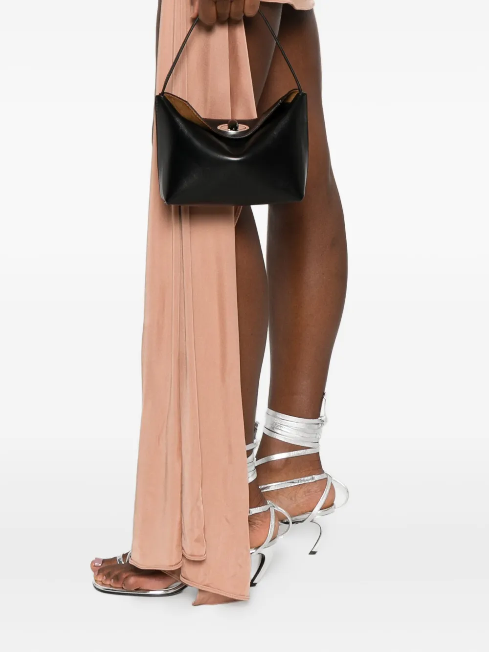 Christopher Esber Top-handle Clasp Mini Bag In Black