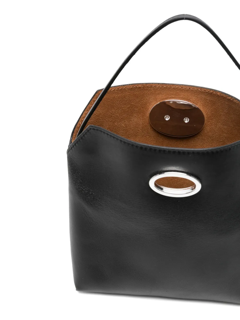 Christopher Esber Top-handle Clasp Mini Bag In Black