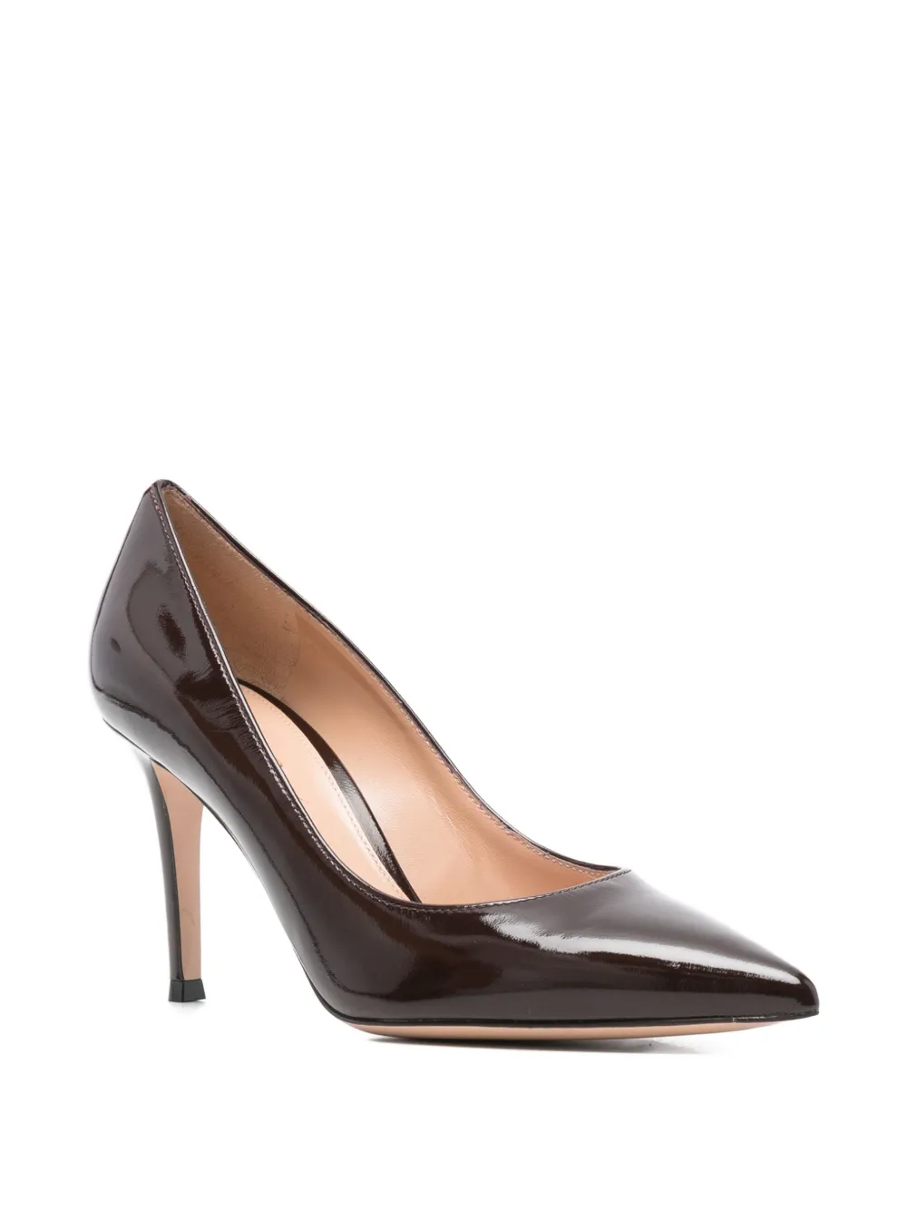 Gianvito Rossi 85 mm leren pumps Bruin