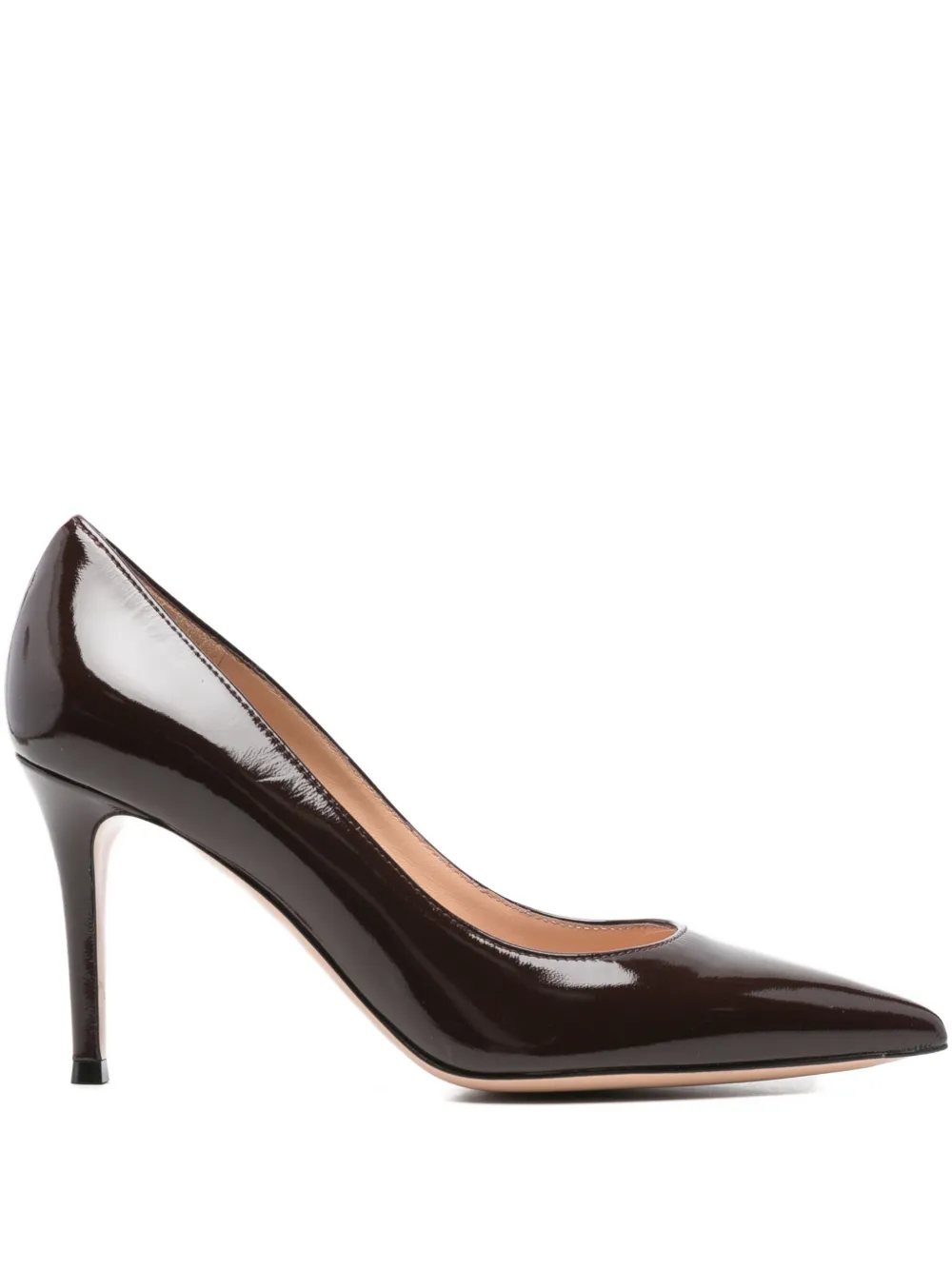 Gianvito Rossi 85mm leather pumps Bruin