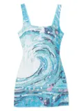 STAUD Le Sable tidal-wave sequin mini dress - Blue