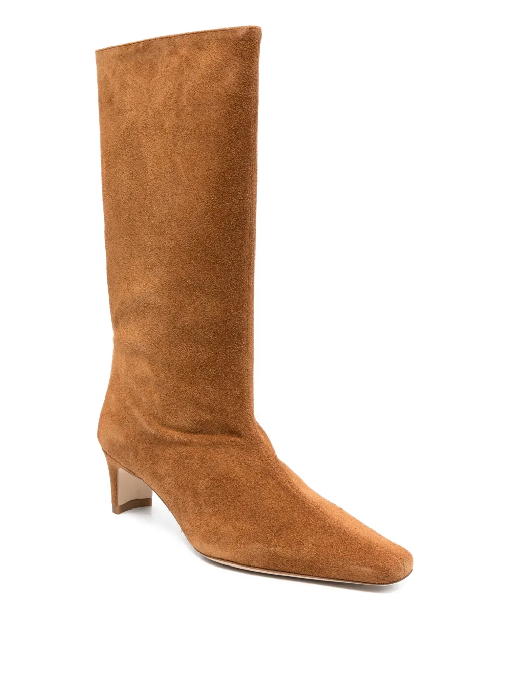 STAUD 60mm Wally suede leather pointed-toe boots Neutrals