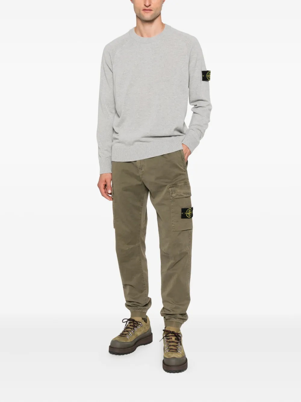 Stone Island cargo pocket elasticated trousers - Groen