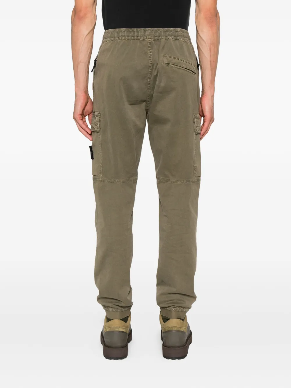 Stone Island cargo pocket elasticated trousers Groen