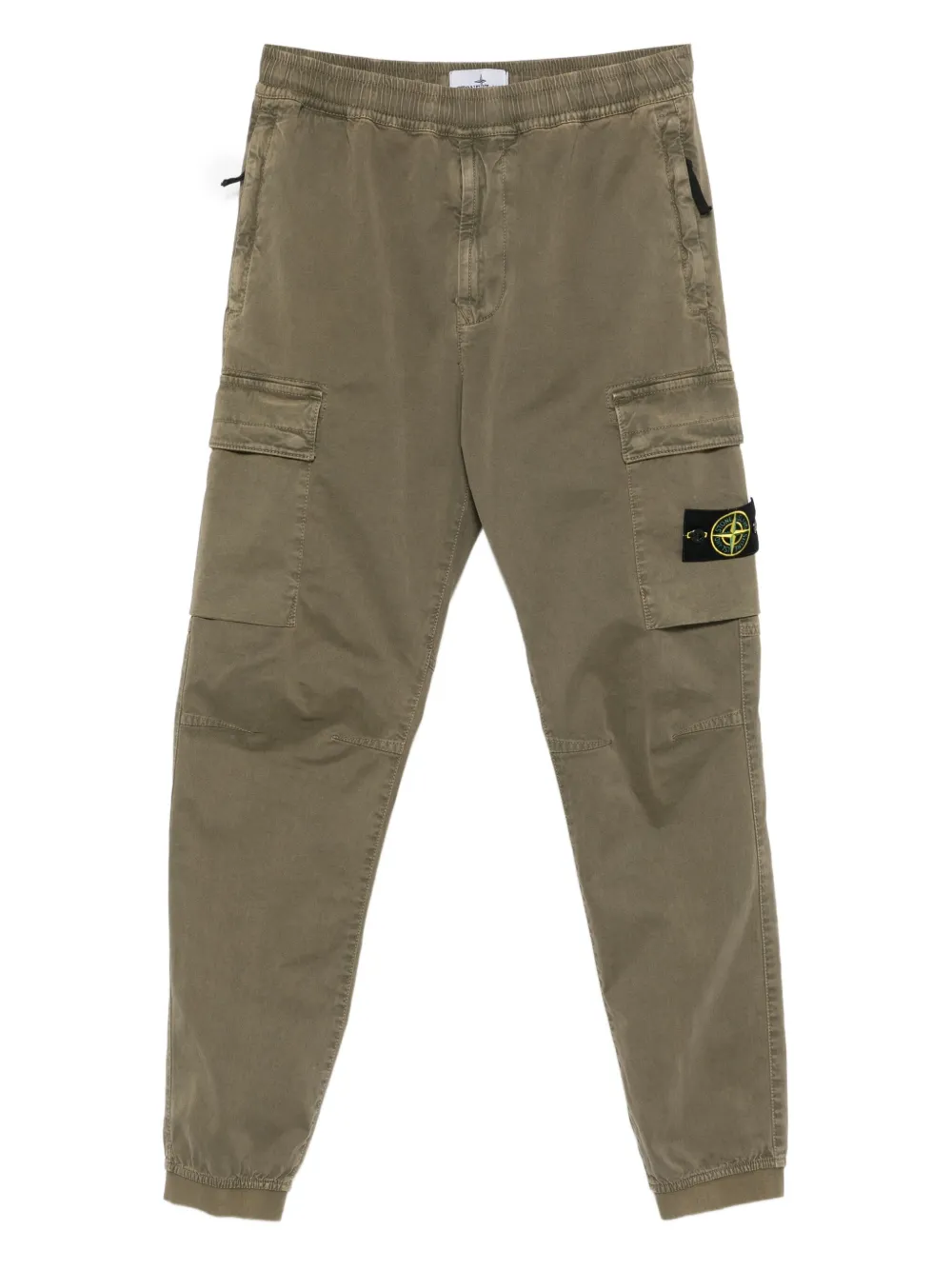 Stone Island Elastische broek met cargo zak Groen