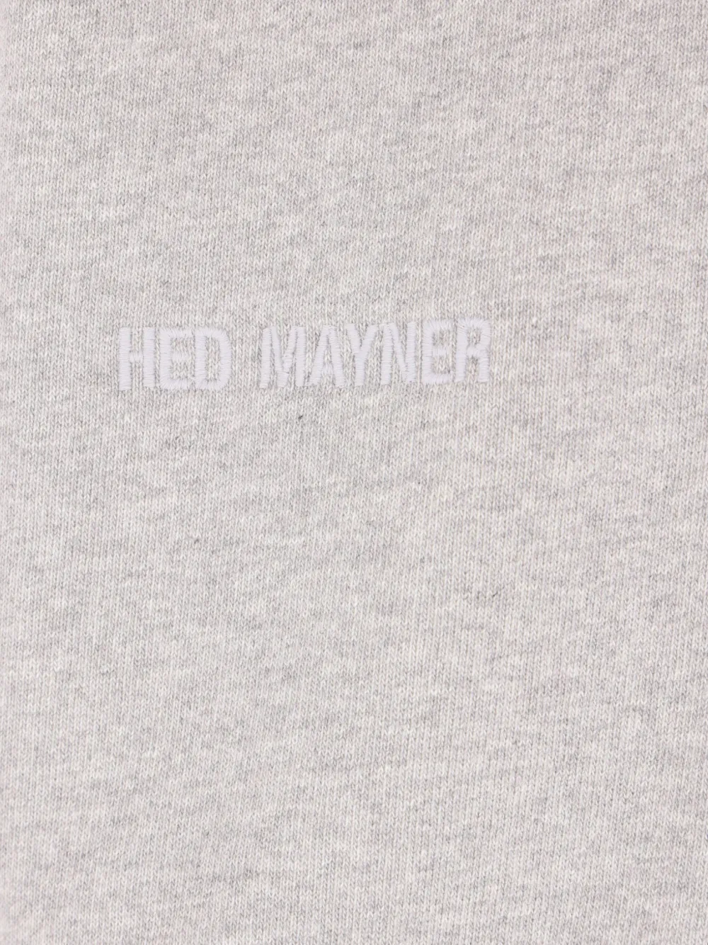 Hed Mayner Logo-embroidered Polo-collar Sweatshirt In Gray