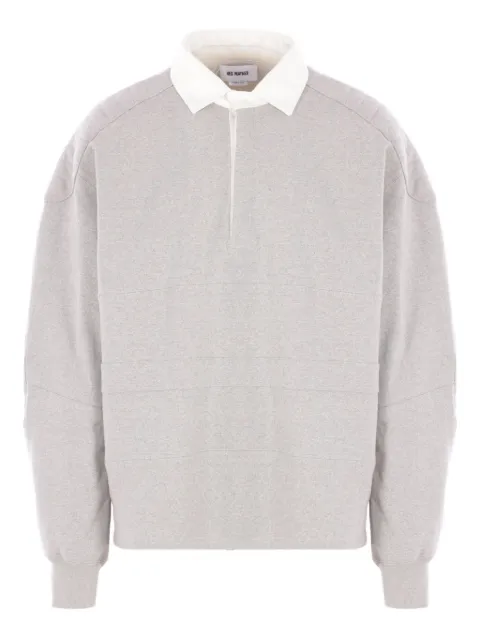 Hed Mayner logo-embroidered polo-collar sweatshirt