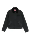 Kenzo sherpa-collar denim jacket - Grey