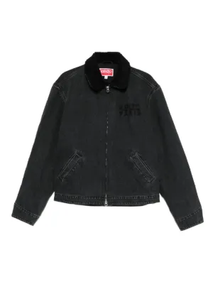 Kenzo Boke Flower Denim Jacket | Black | FARFETCH JO