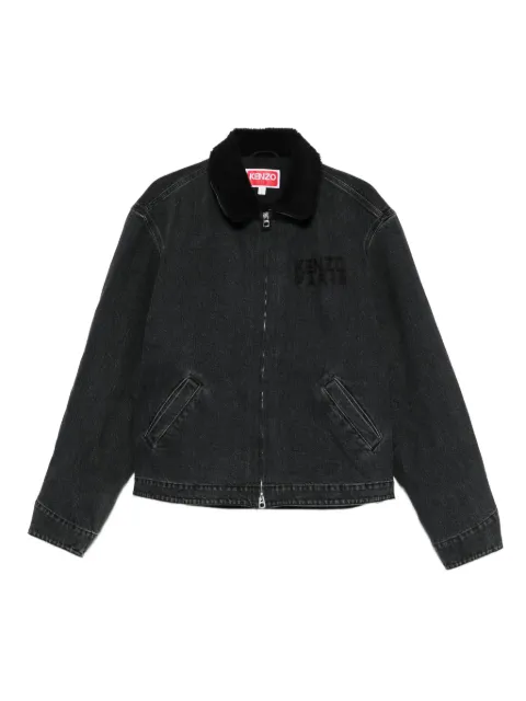 Kenzo sherpa-collar denim jacket