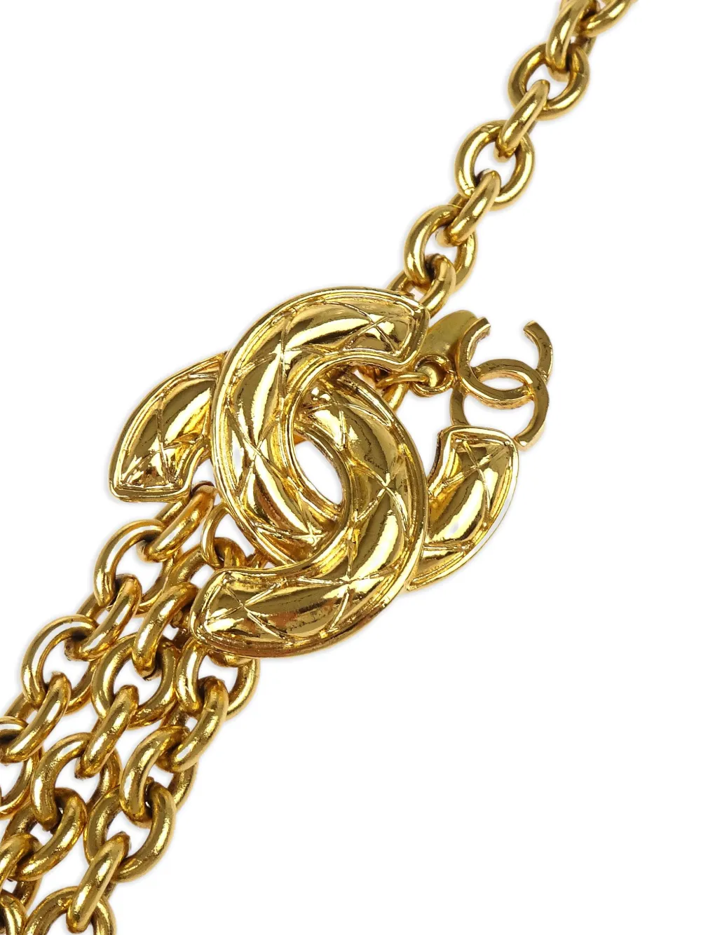 CHANEL Pre-Owned 1990-2000s quilted CC chain belt | Image 2