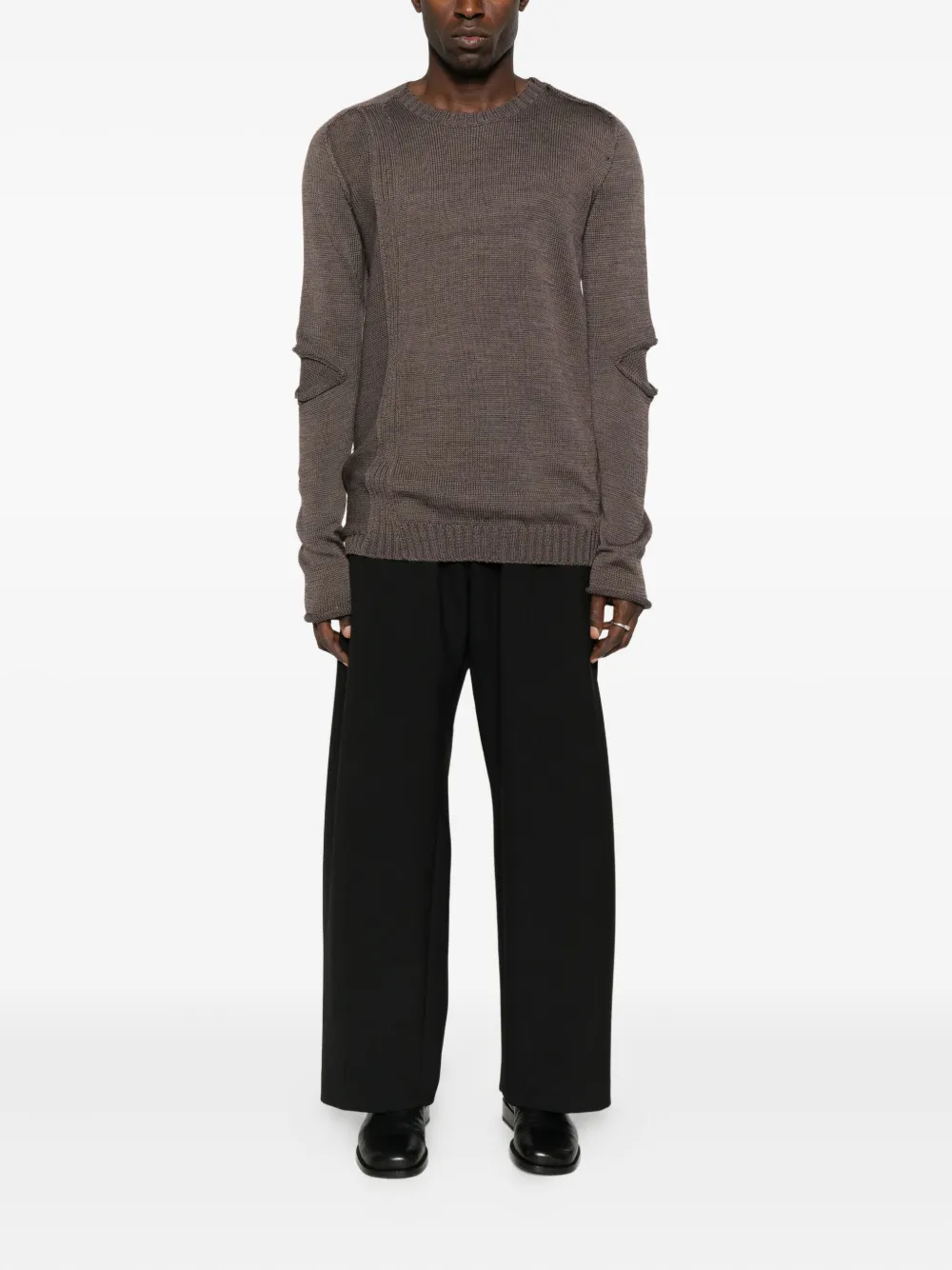 Masnada elbow-detail side-split sweater | Knitted Sweaters | Image 2