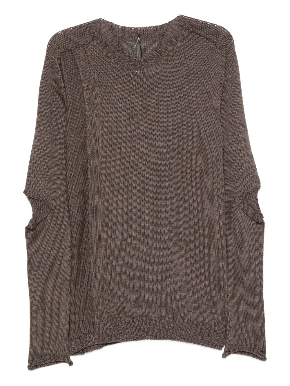 Masnada elbow-detail side-split sweater | Brown | Image 1