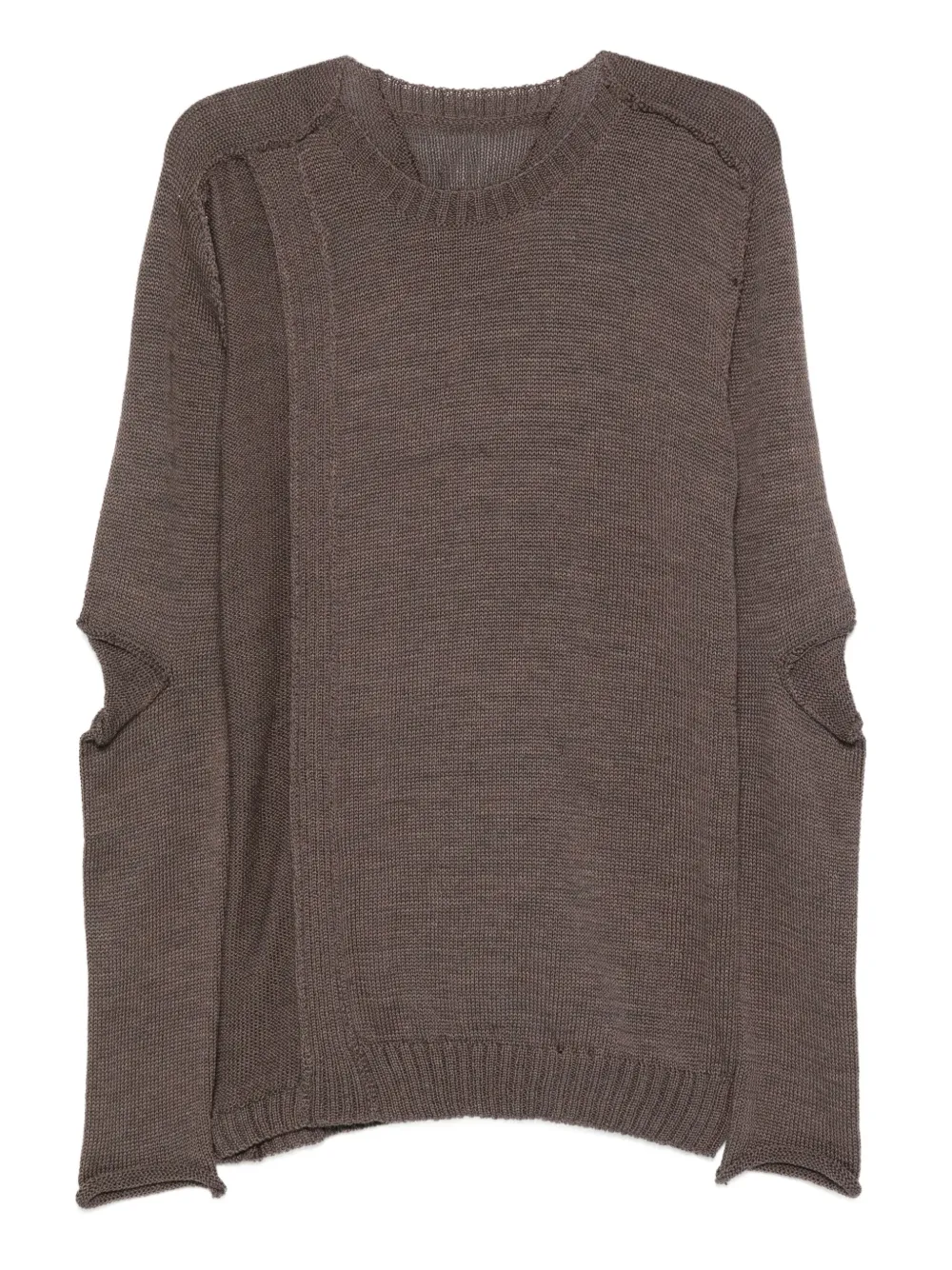 Masnada elbow-detail side-split sweater | Brown | Image 1