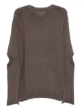 Masnada elbow-detail side-split sweater - Brown