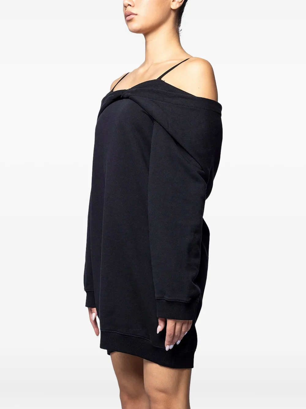 Maison Margiela Off-shoulder mini-jurk Zwart