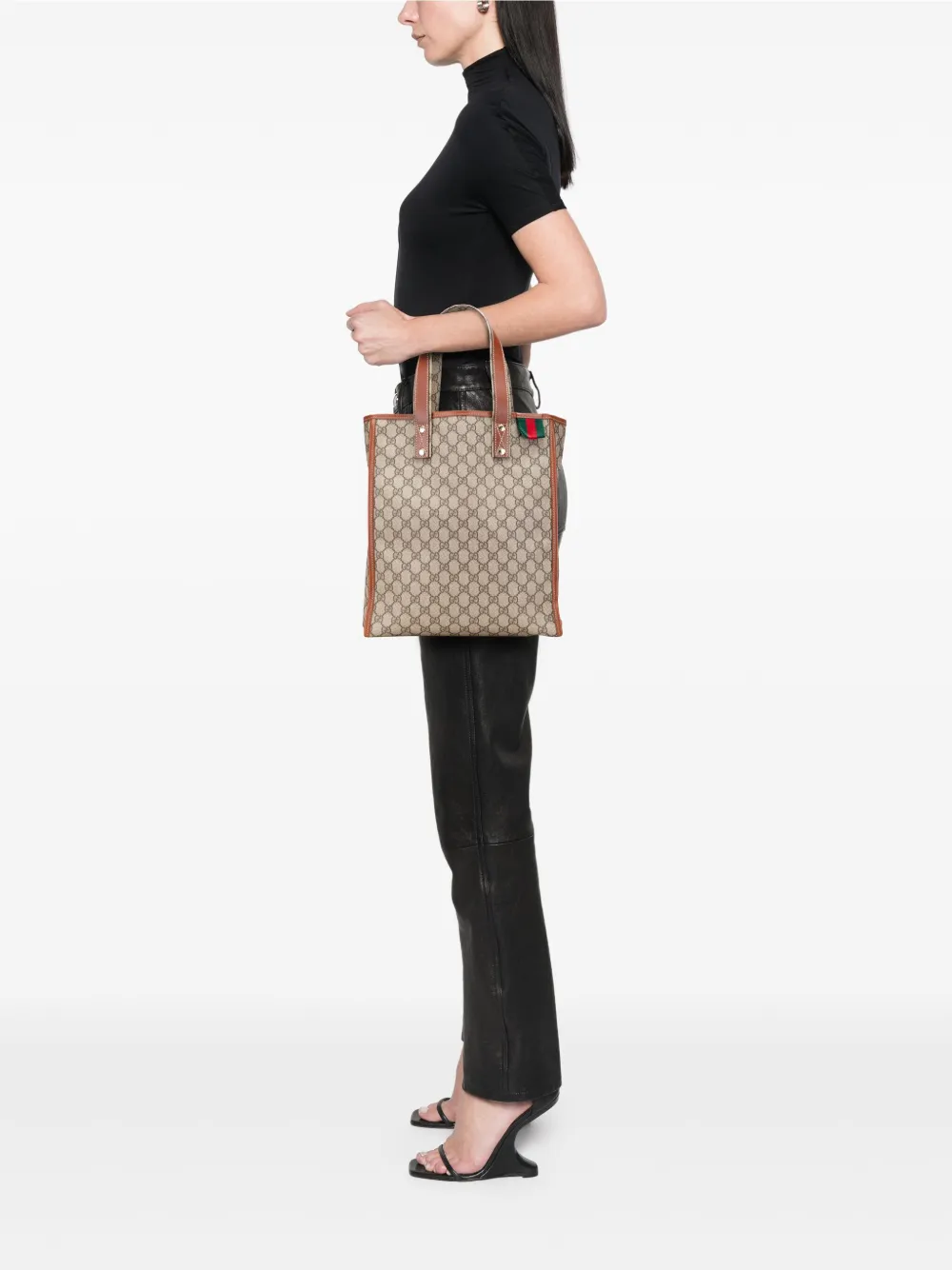 Gucci Pre-Owned 2000-2015 GG Supreme Web tote bag | Pre-Owned | Image 2